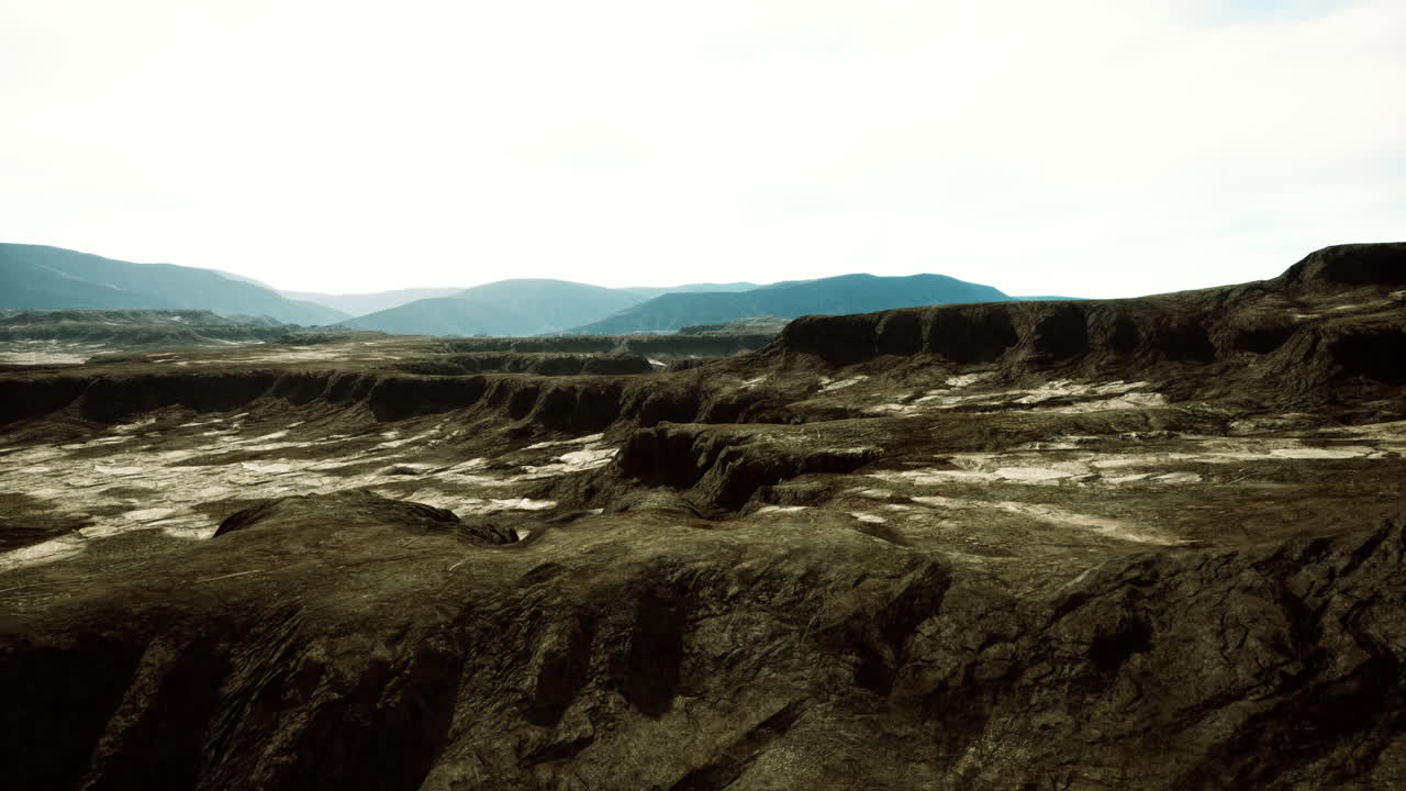 paisaje negro de campos de lava