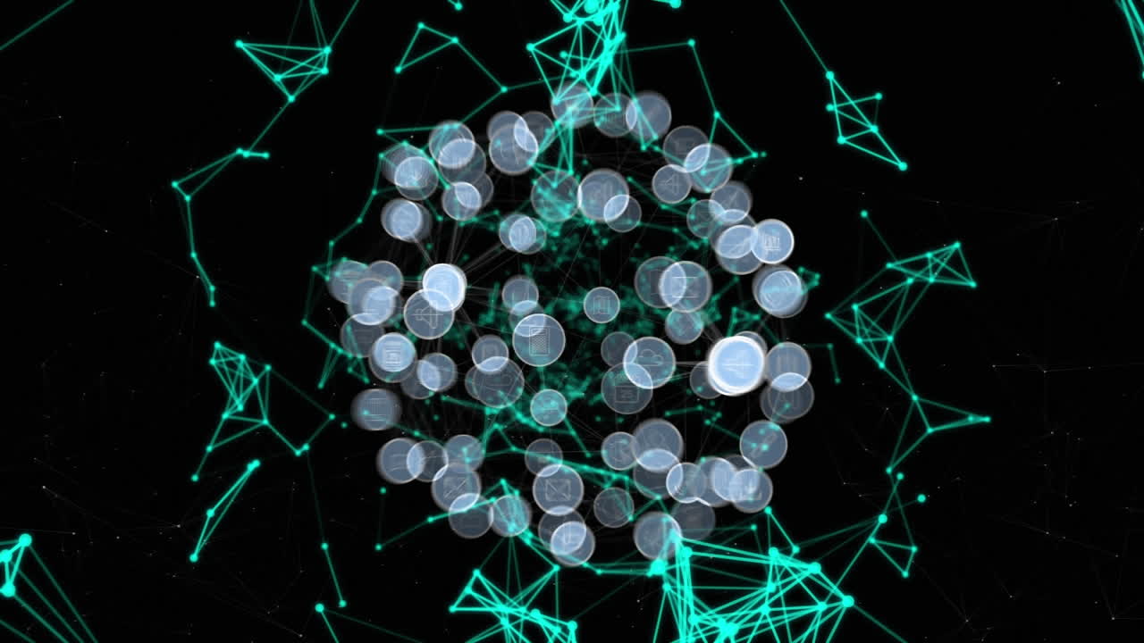 플렉서스 네트워크에 대한 디지털 아이콘의 세계