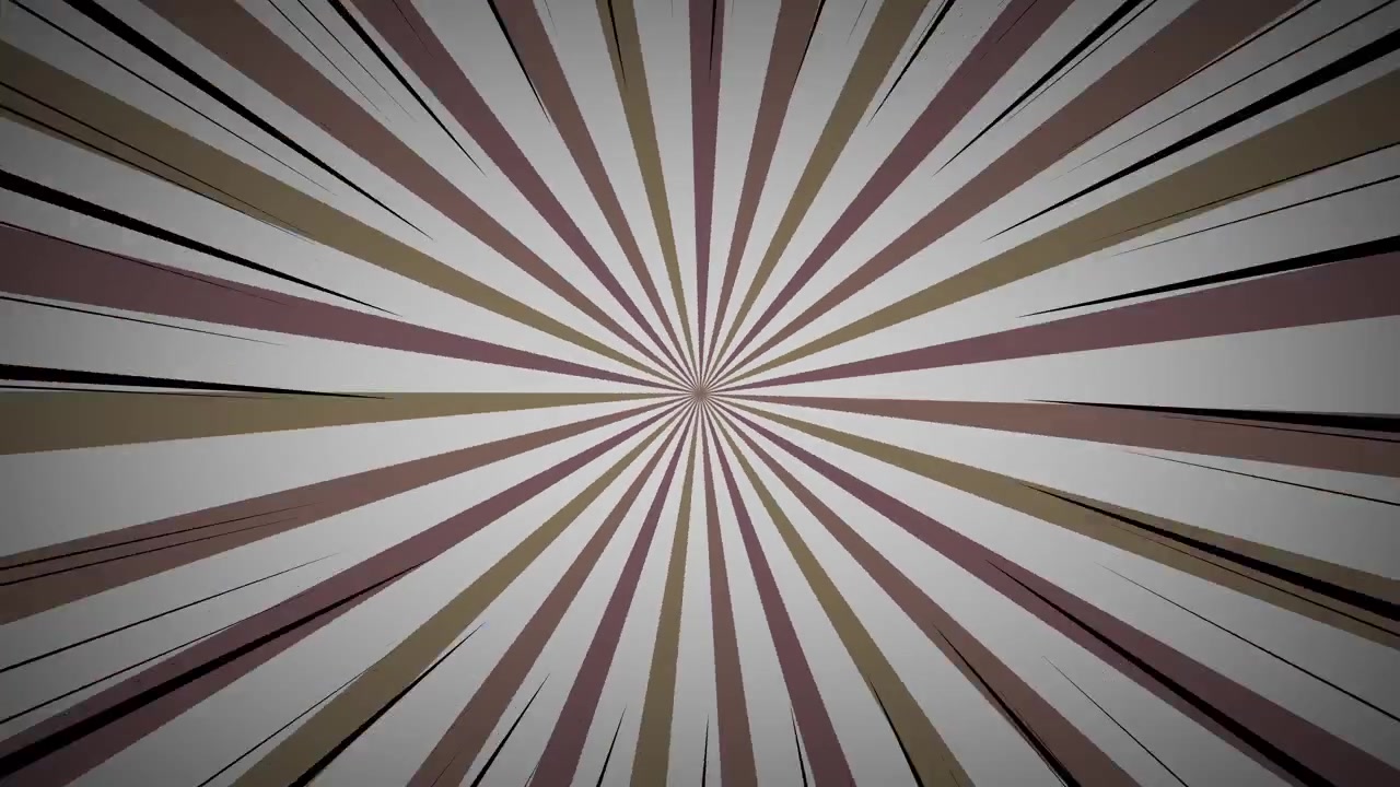 Animated Comic Book Style Sunburst Radial Pattern Background Loop