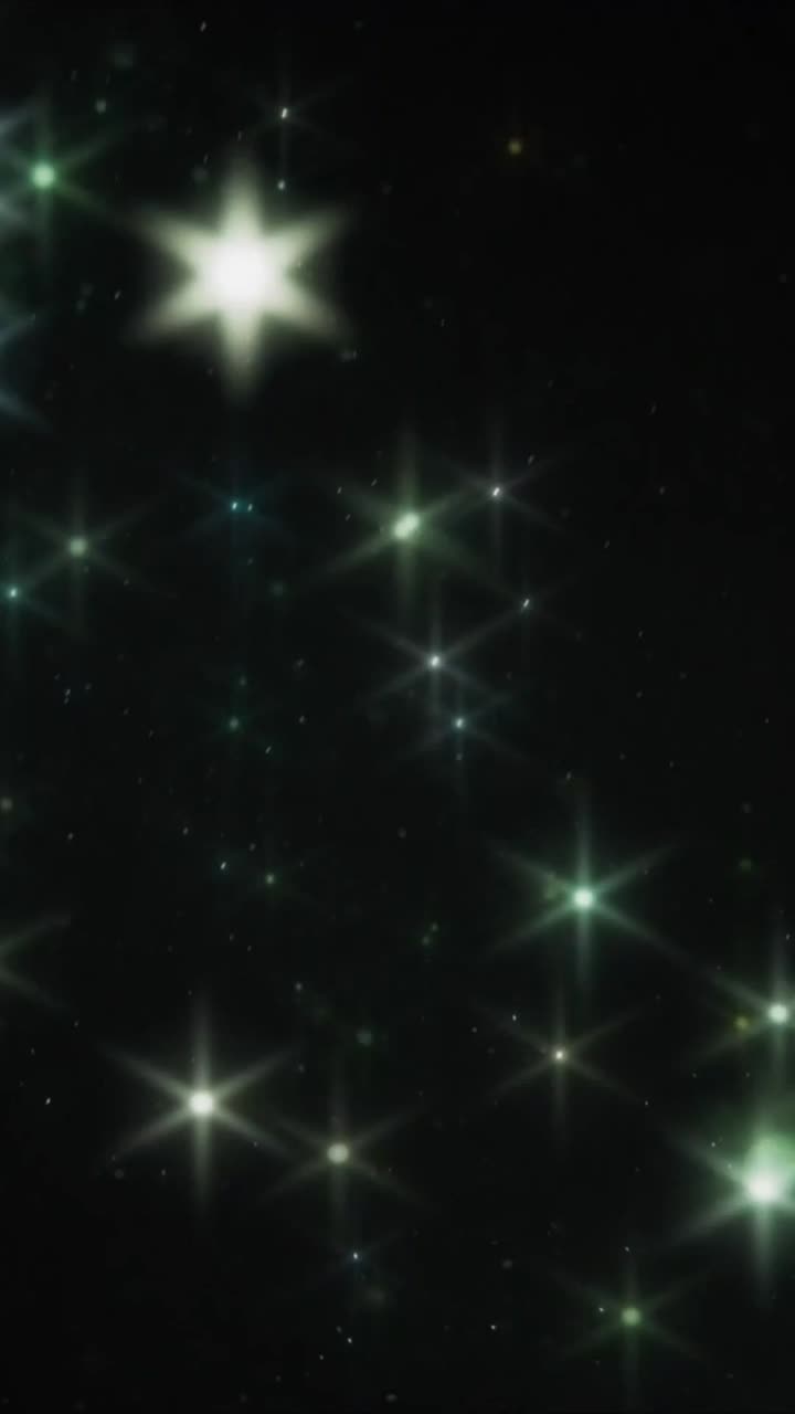 Partículas de estrellas centelleantes abstractas sobre fondo negro