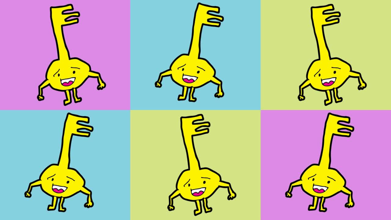 kids drawing pop art seamless background with theme of key