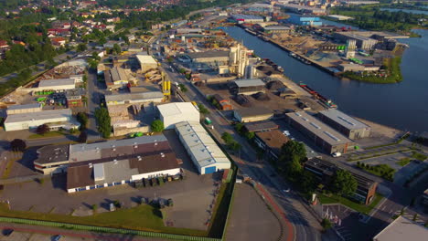 Paisaje-De-La-Ciudad-De-Bremen-Rodeado-Por-El-Río-Weser-En-Alemania