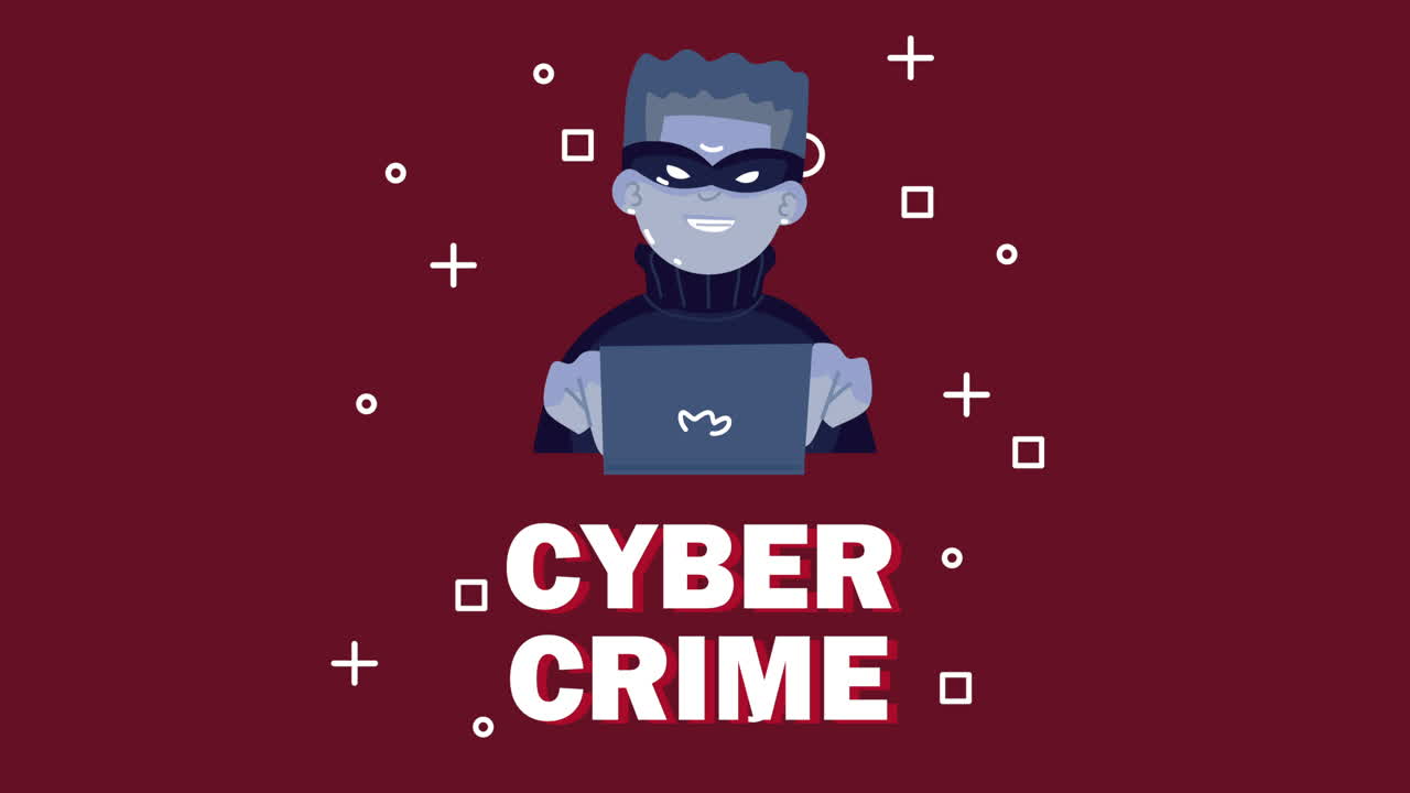 hacker using laptop computer and lettering