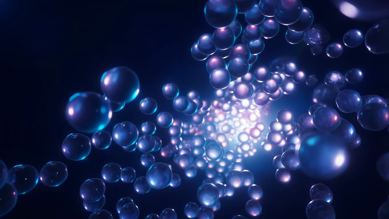 burbujas azules abstractas