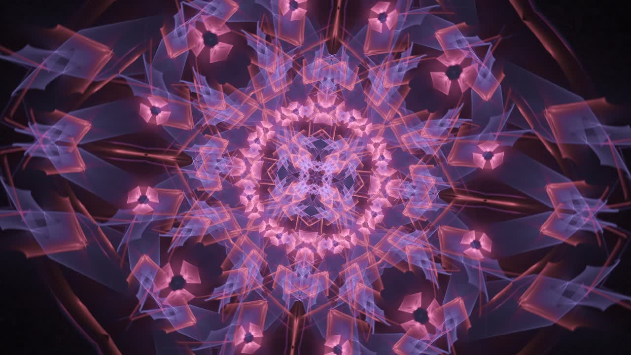 patrones de mandala hipnóticos, enigmáticos flujos intrincados geométricos fractales éxtasis abstracto, bucle sin fin de despertar espiritual flujo de energía, latidos visuales remolinos de fantasía