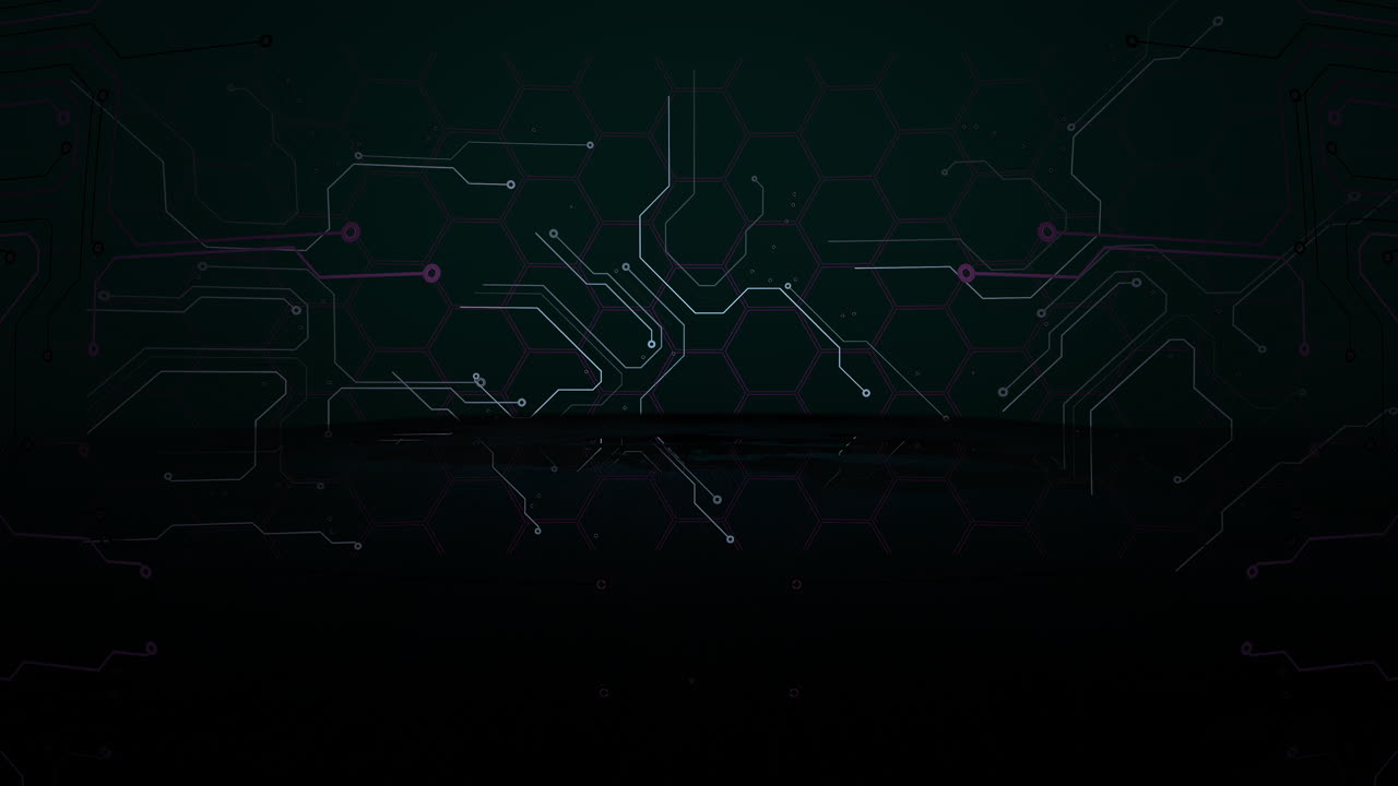 Computer screen with lines and mother board