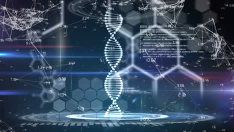 dna strand and medical data