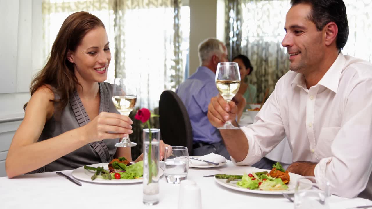 Couple having a romantic meal together