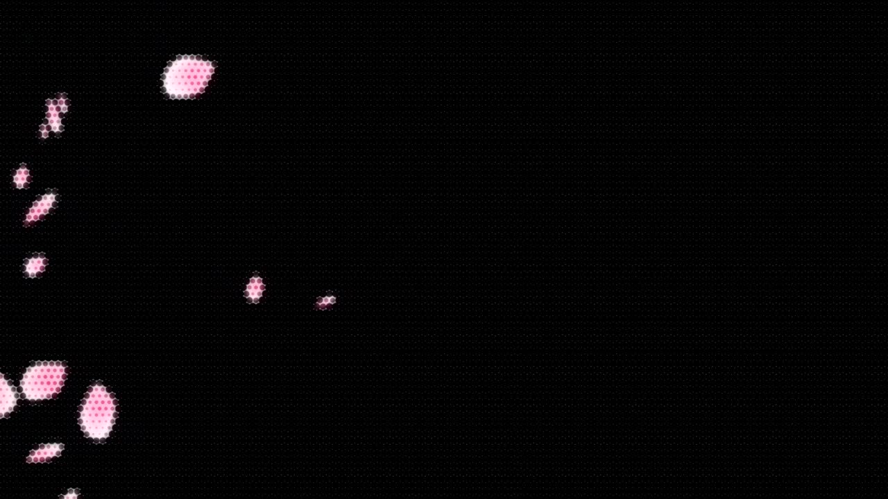 움직이는 꽃을 보여주는 애니메이션 모션 배경 장미 잎자루  크리산테무스