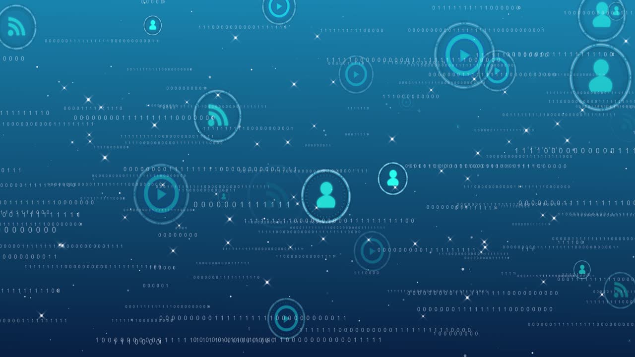 Digital cyber wave made cyberspace particles data network connections particles data network