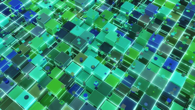 Depiction of the Metaverse. 4K CGI animation.