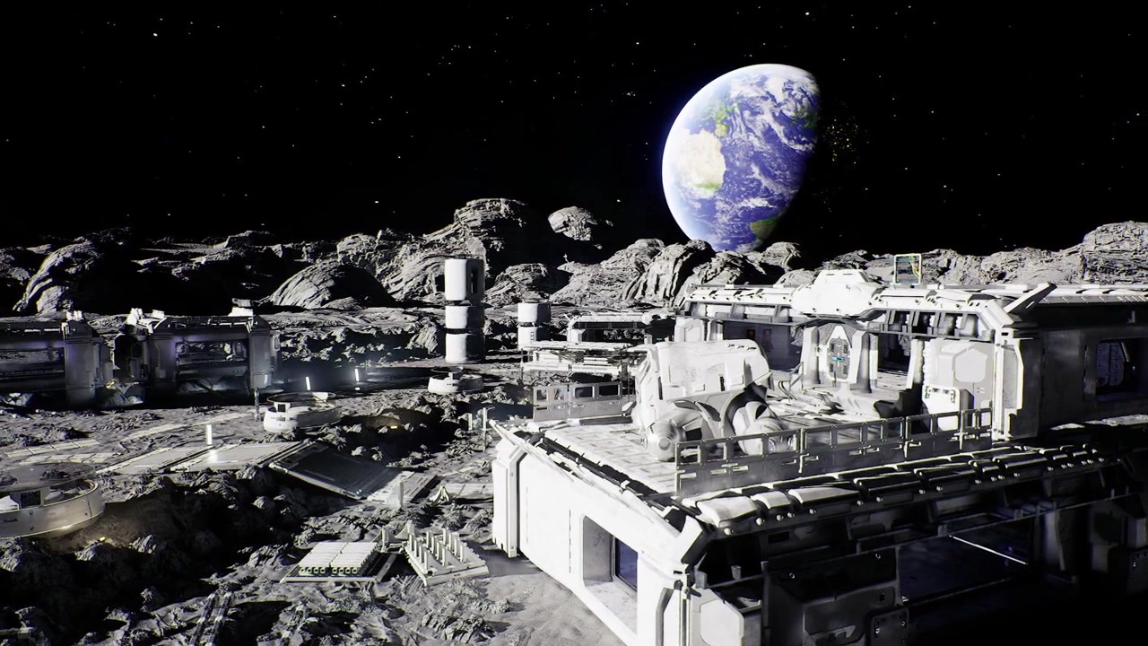 Earth hovers over mountain ridge as telescopes observe deep space phenomena