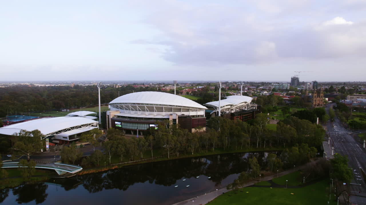 Aerial View of Adelaide Oval and Surrounding Parkland
