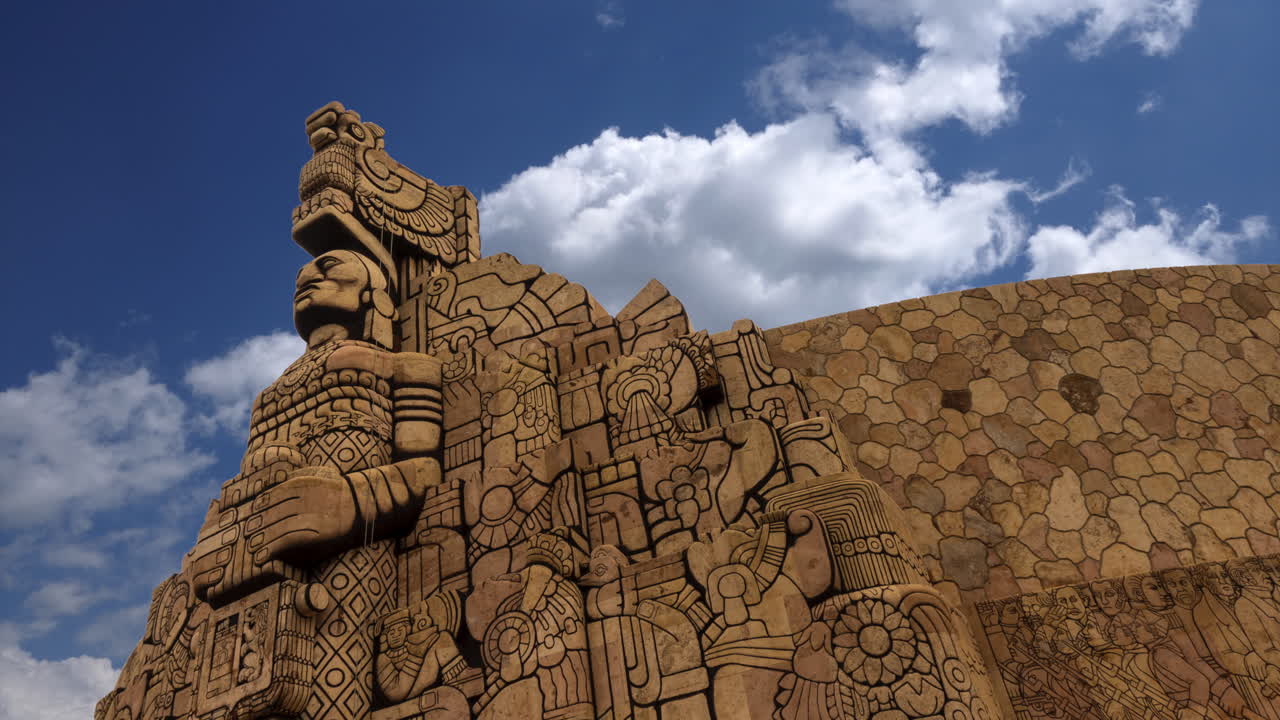 Ancient Monument Under a Cloudy Sky