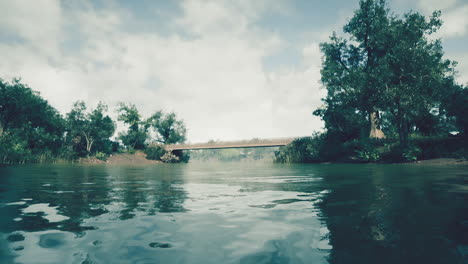 peaceful river crossing