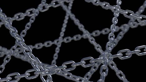 metal chain link connection loop animation