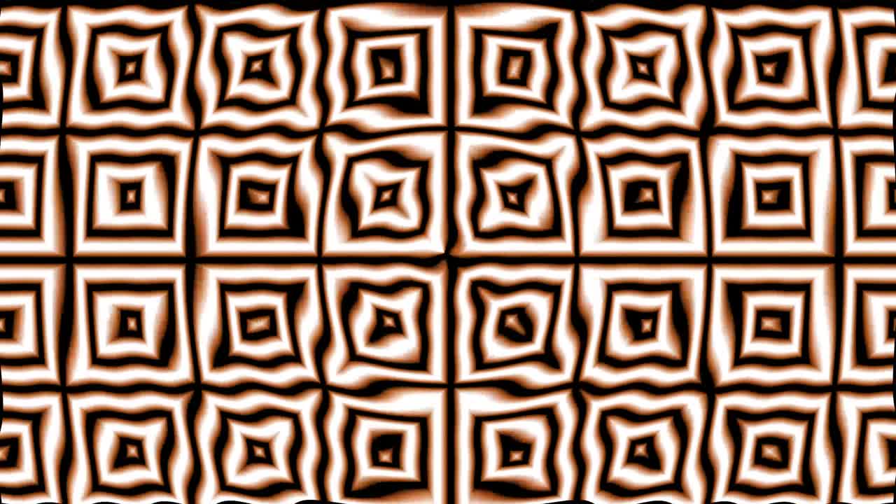 algunos cuadrados de curvatura naranja negra moviéndose flotando en un fondo abstracto