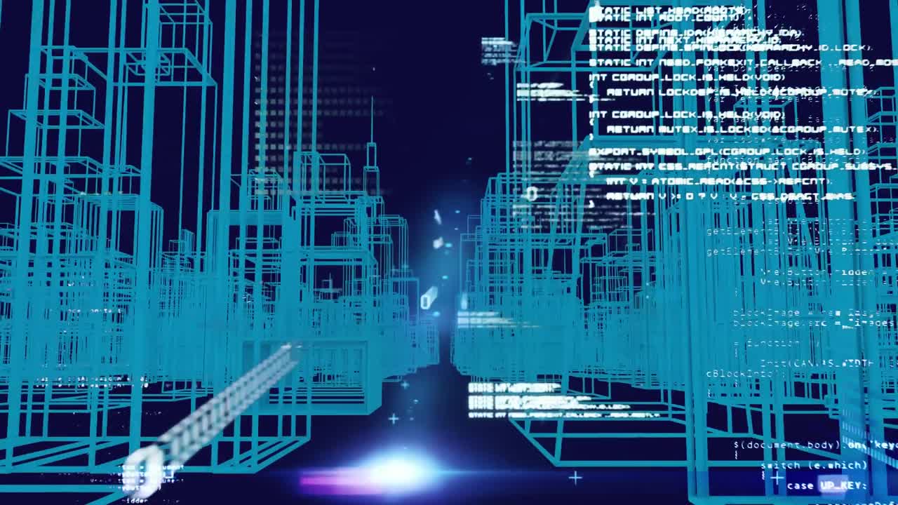 dati visualizzati su sfondo blu scuro