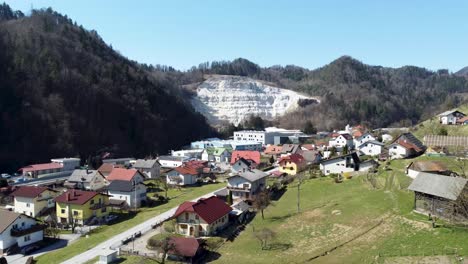 picturesque spa town of lasko, slovenia, surrounded by mountains