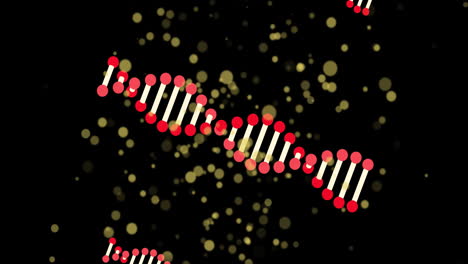 animation of dna strands over moving spots