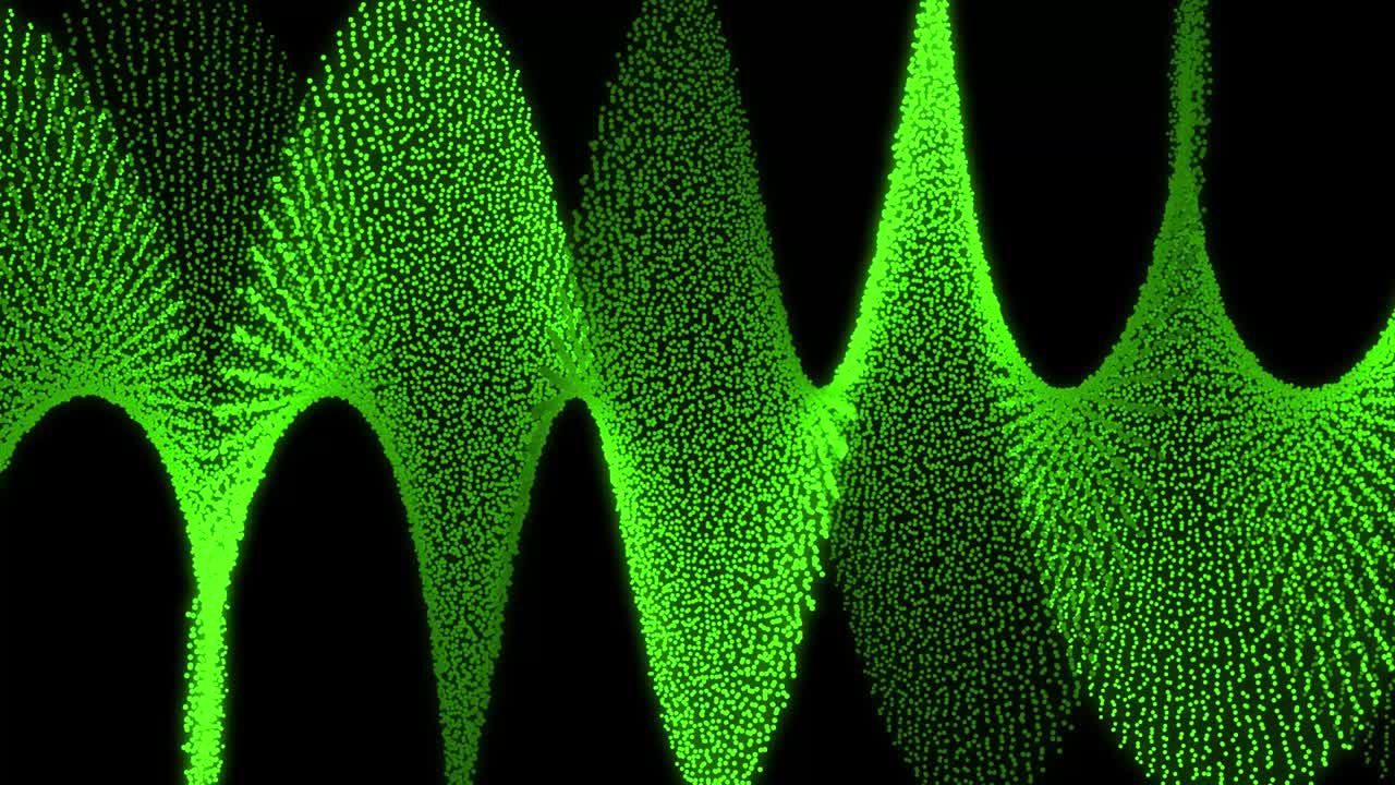 Green color Dot Shape Pattern animation motion graphics