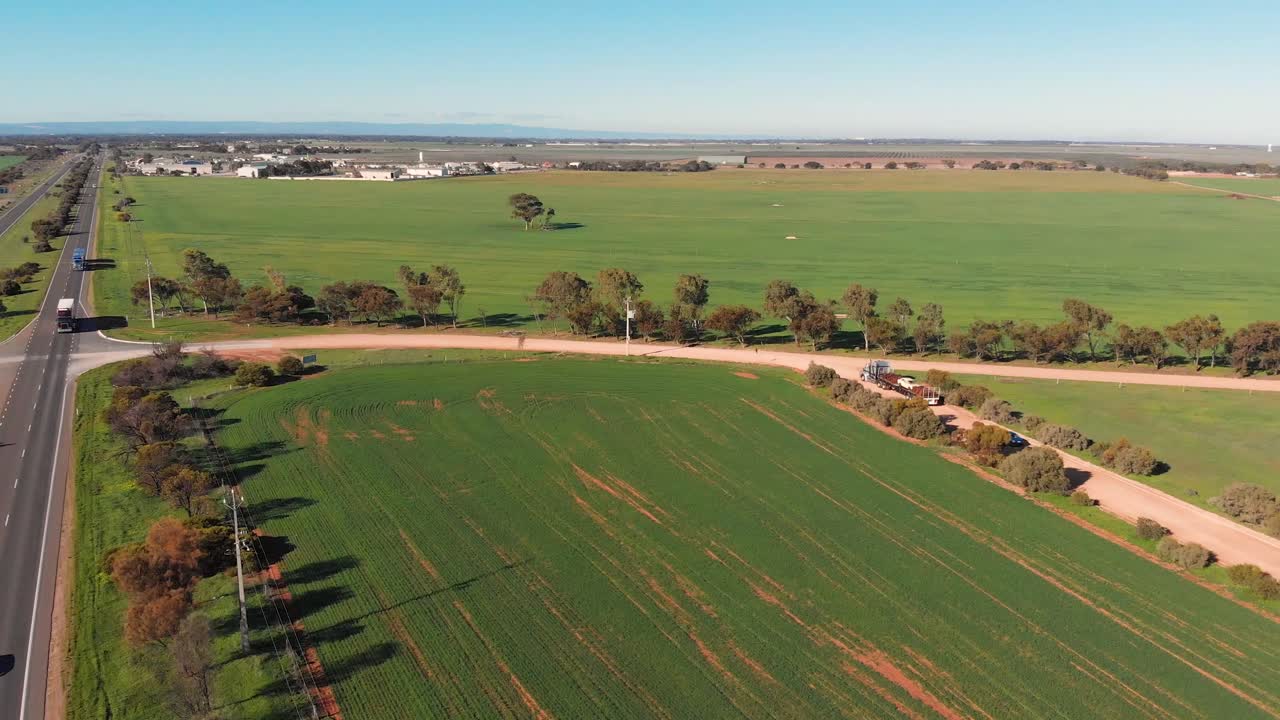 Road Train on the Australian Highway in the
