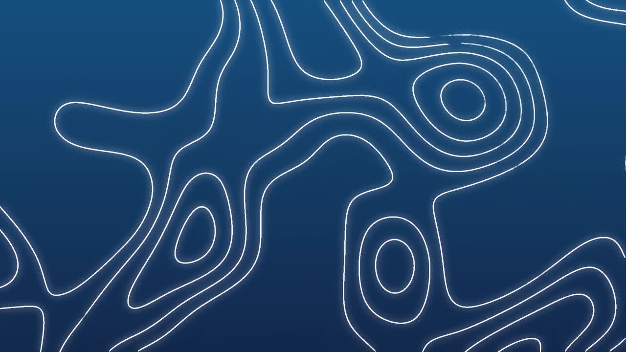 animación del mapa de la montaña azul y blanco