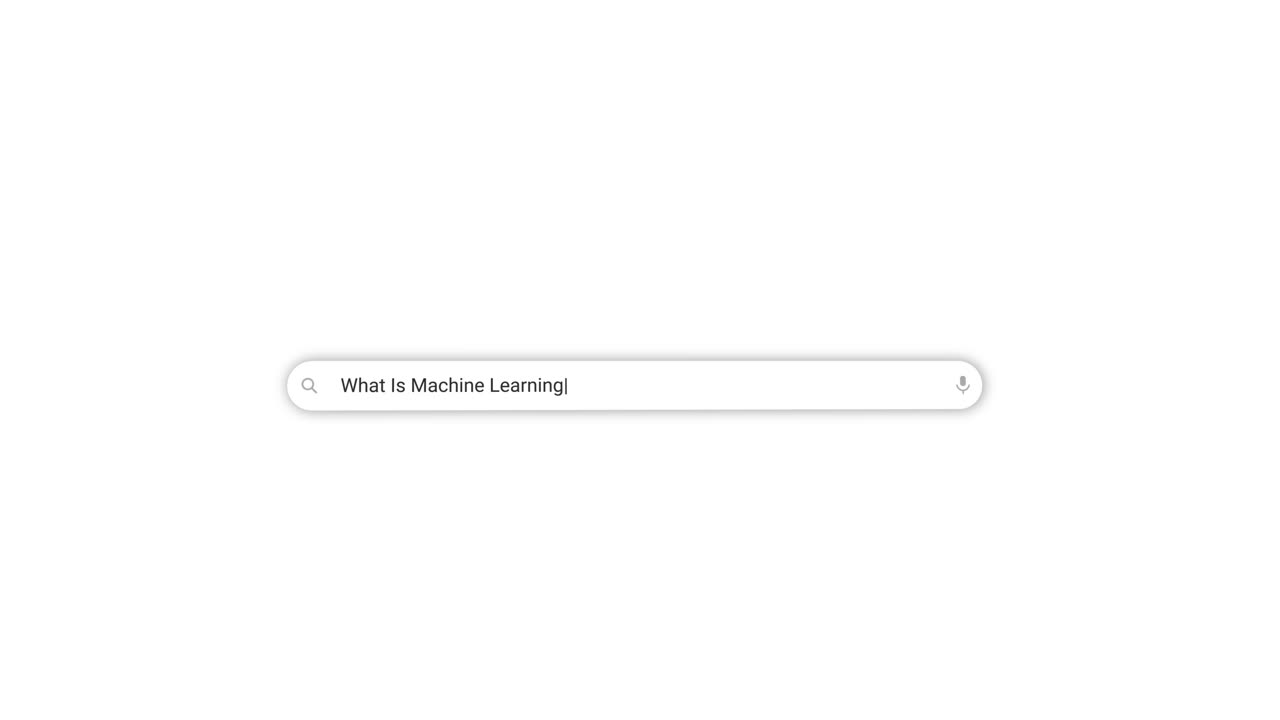 Typing 'What Is Machine Learning' into a Digital Search Bar