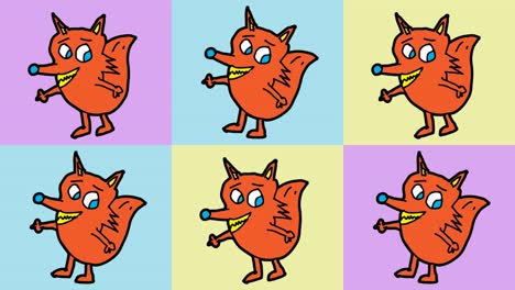 kids drawing pop art seamless background with theme of ferret