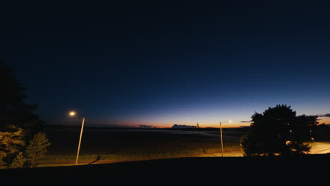 del atardecer a la noche el lapso de tiempo, el atardecer escénico, el día que pasa la naturaleza