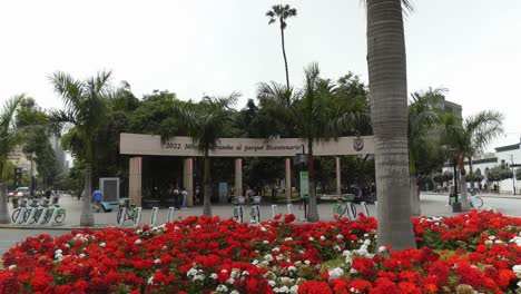 public park called "parque kennedy" located in lima, peru in the miraflores district