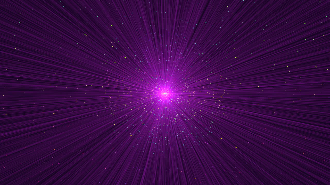 A vivid image showcasing a purple backdrop with dazzling light lines emanating from the center in a dot pattern, creating an eye-catching and vibrant visual display