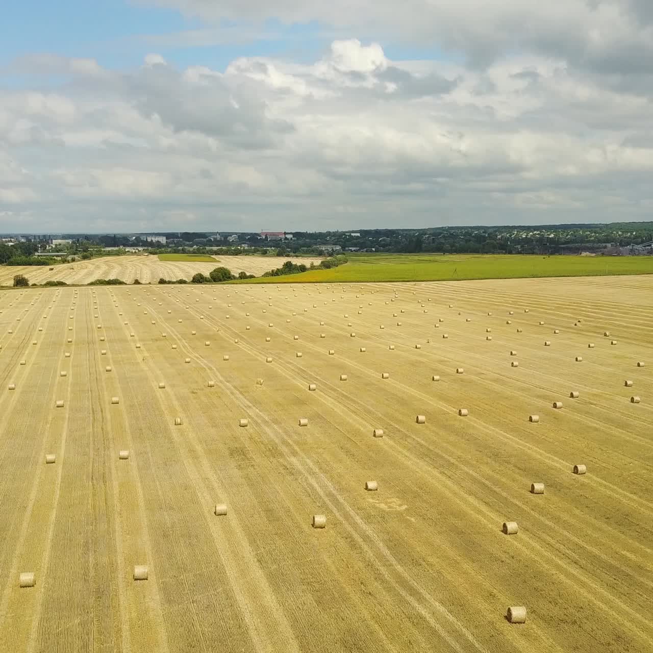 поле с соломенным балом