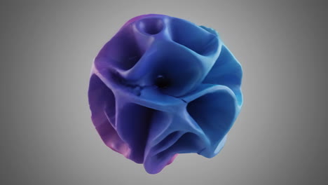 abstract morphing 3d shape with color gradient