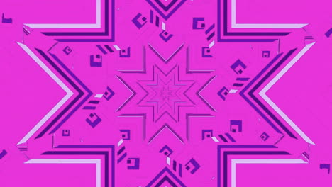 animation of looping geometric patterns over pink background