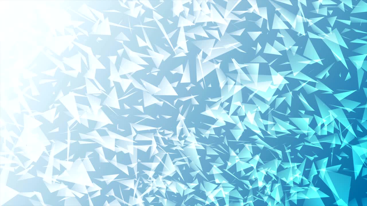 밝은 파란색 추상 다각형 스플린터 비디오 애니메이션