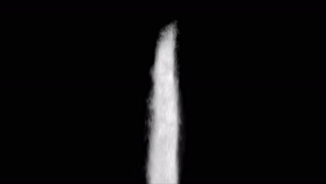 A-waterfall-cascades-against-a-black-backdrop,-captured-from-a-side-perspective,-overlay-video-with-screen-mode-blending