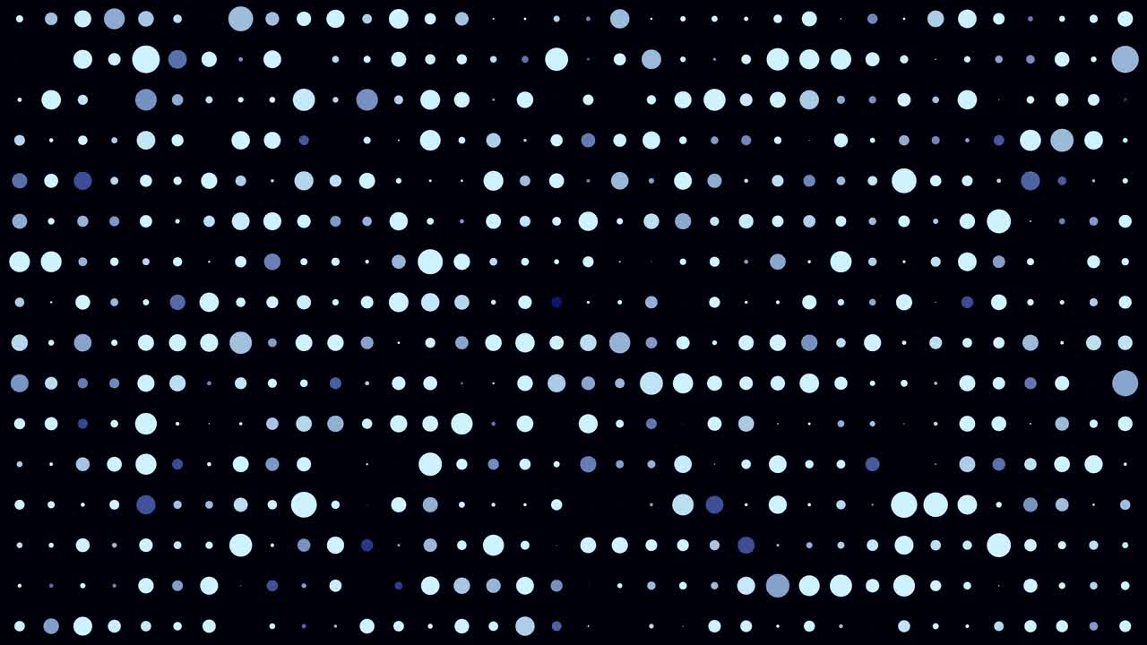 abstract digital pattern of glowing circles, pulsing dot grid on a dark background, dynamic, modern, and futuristic visual effect