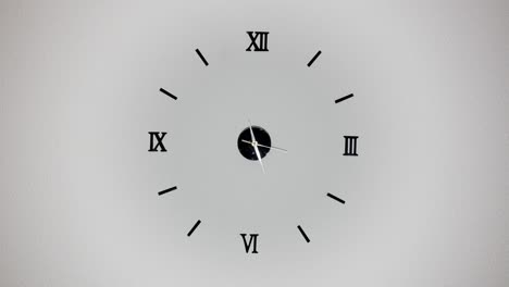 the clock walk. timelapse or time lapse of clock on white backgroungd and movement of clock hands