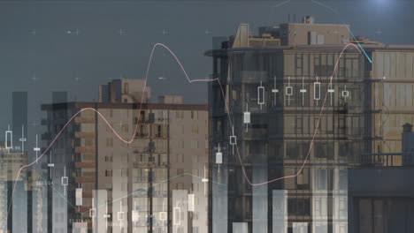 different graphs and buildings 4k