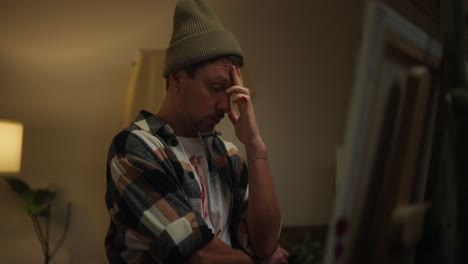 artist in contemplation
