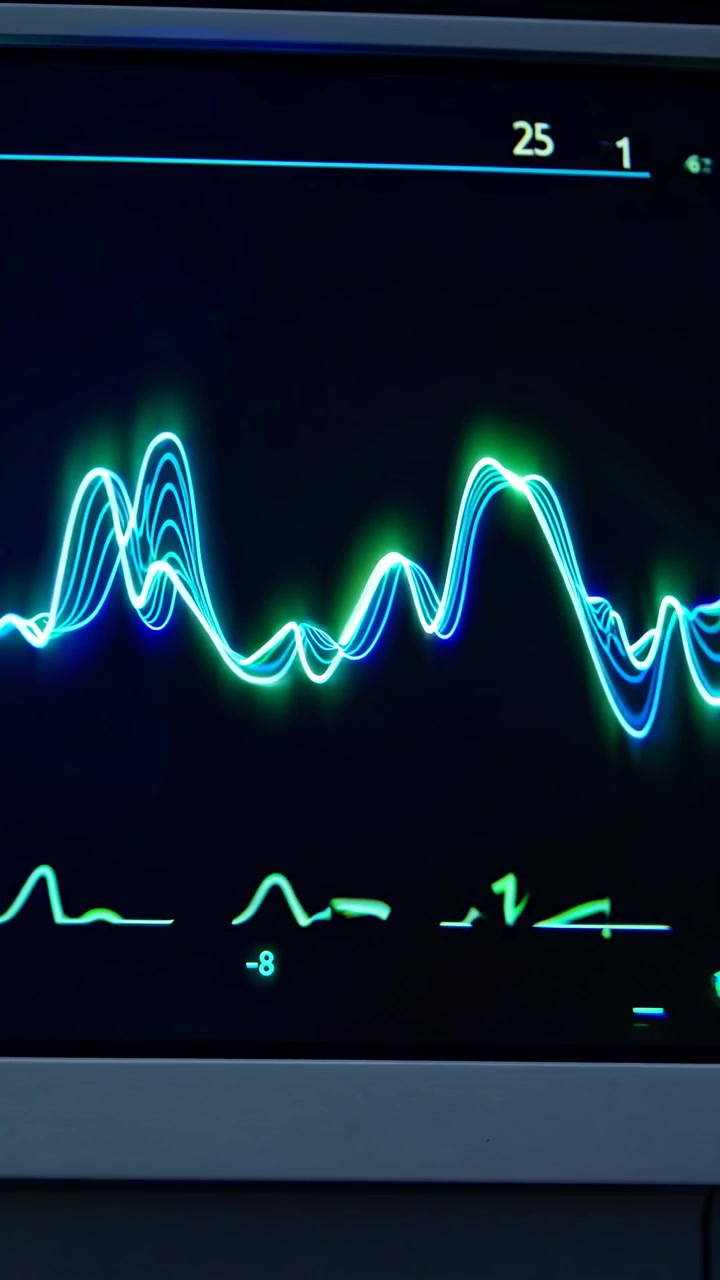 Medical Heart Rate Monitor Displaying Vital Signs