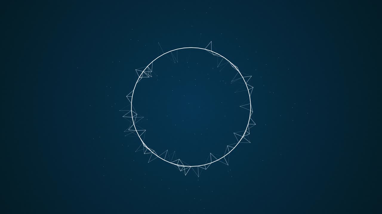 animación geométrica abstracta con efecto magnético