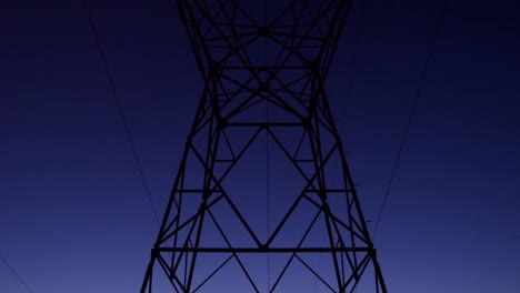 animation of electricity poles at dusk