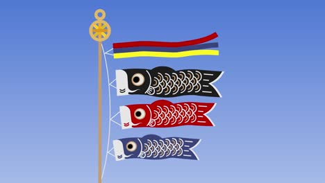 ilustraciones vídeos de fondo del evento tradicional japonés "carpa"