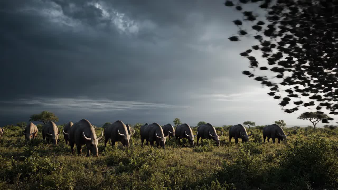 Rhinos and Murmuration of Birds