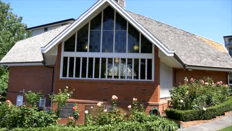 shot of religious christian or catholic chapel and altar for worshippers