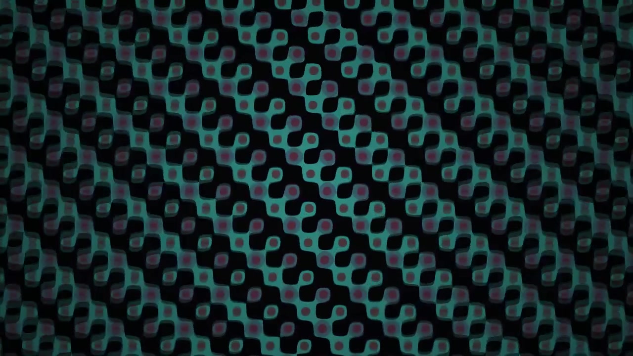 Seamless Looping Abstract Geometric Pattern with Teal and Red Elements