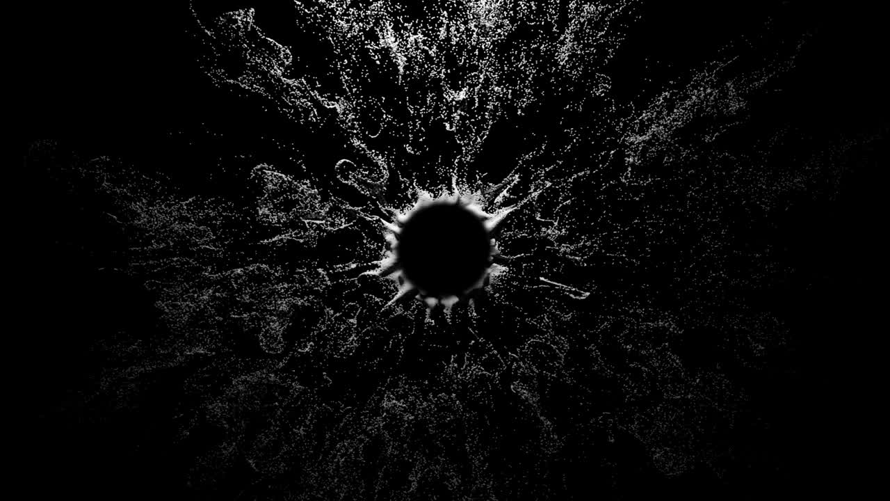 4K CGI paint powder simulation.