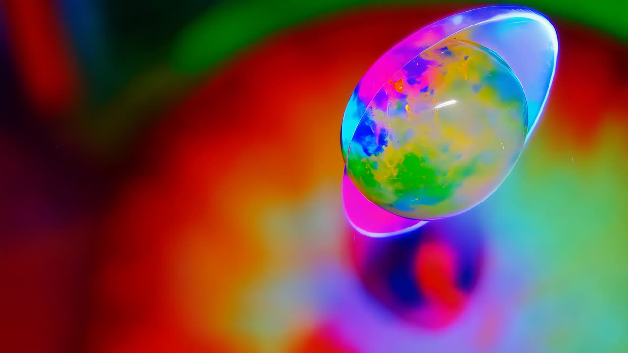 Colorful Glowing Orb in Space